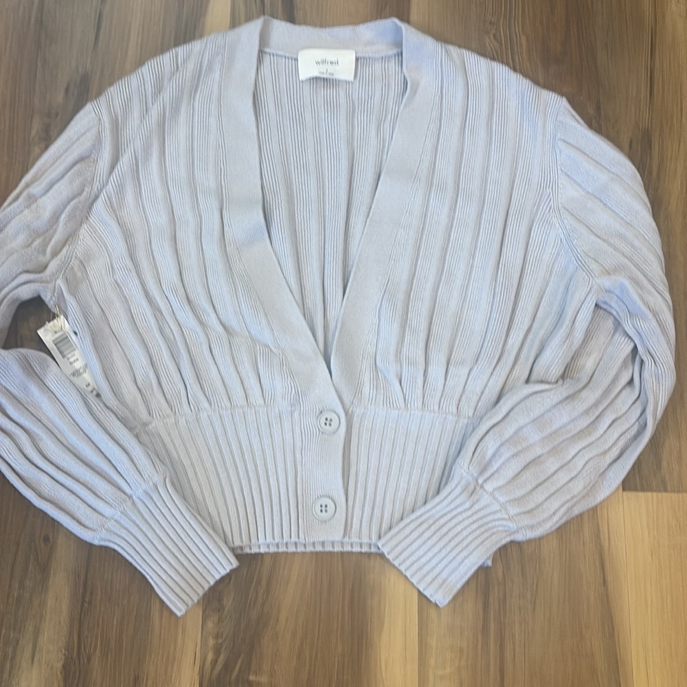 NWT Aritzia Wilfred Thais Lavender Fog Women's Sweater size Small
